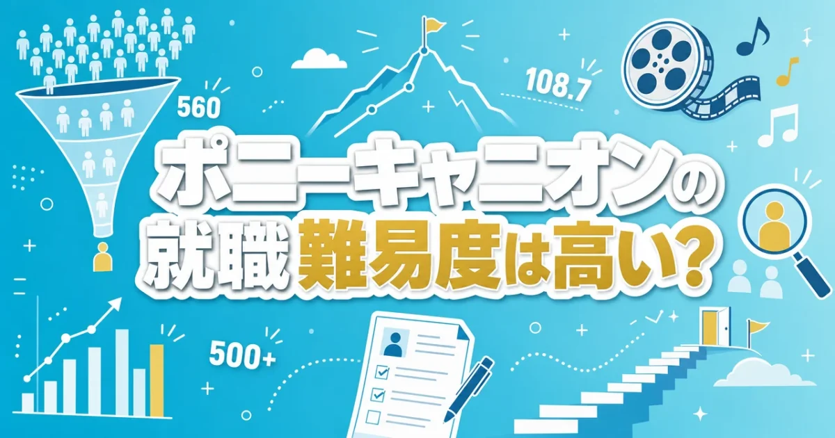 ポニーキャニオンの就職難易度は高い？倍率の数字と受かる人の条件を解説