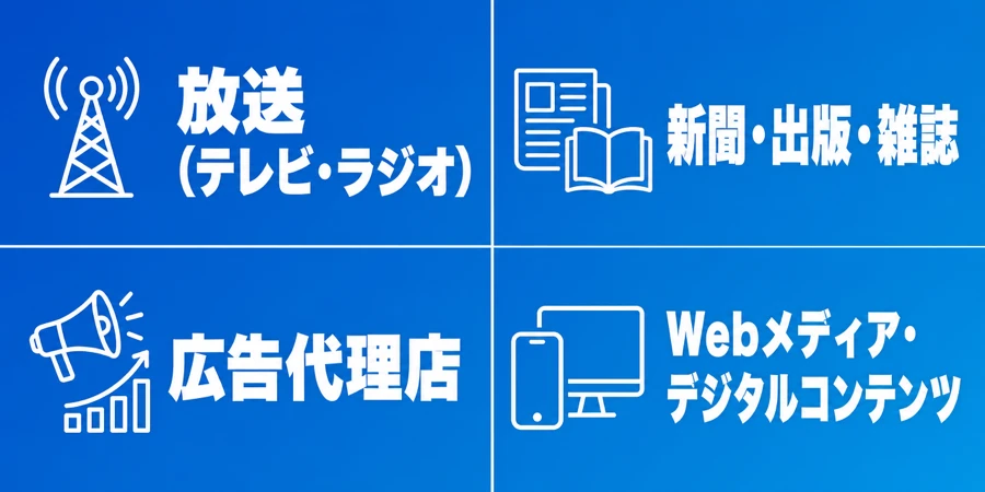 マスコミ・業種別おすすめ転職エージェント