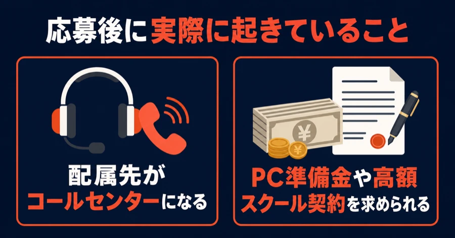 怪しい求人に応募した人に実際に起きていること